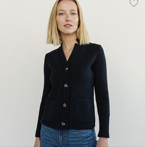 State Of Cotton (Sold By J. Crew) Black Cardigan Sweater. Sz Med. $495
